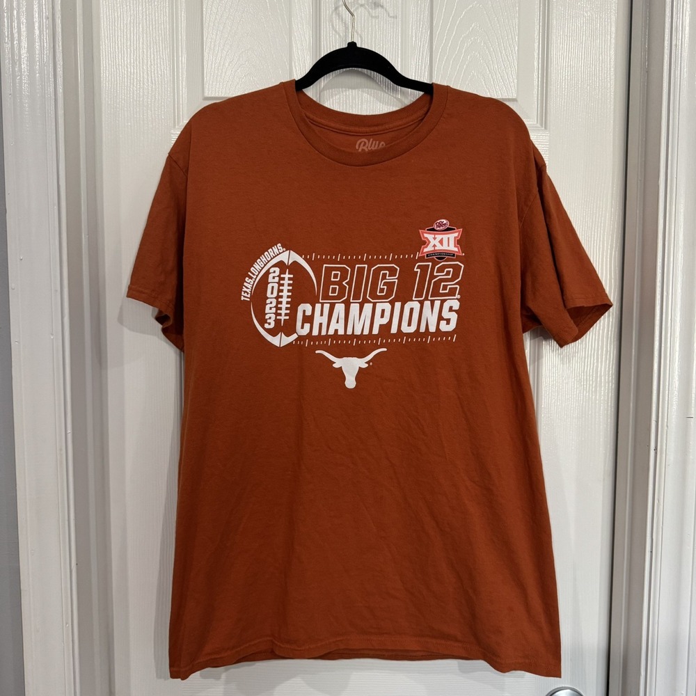 Big 12 Champions 2023‎ Texas Longhorns Football Tshirt men's large l